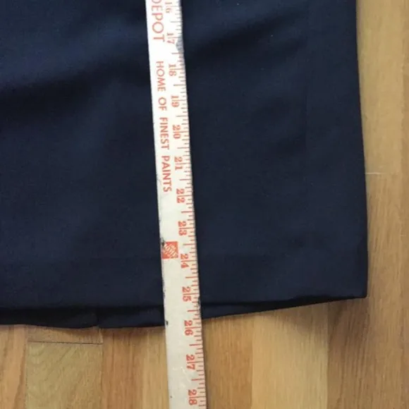 Le Suit Separates Work Career Black Lined Straight Pencil Skirt Women's