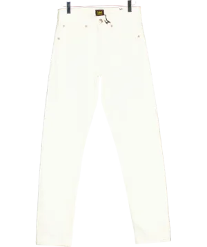 Lee Cream Mid Rise Rider Slim Straight Jeans W26