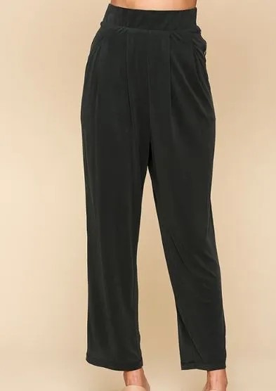 LILOU CROPPED BUTTON SIDE PANTS