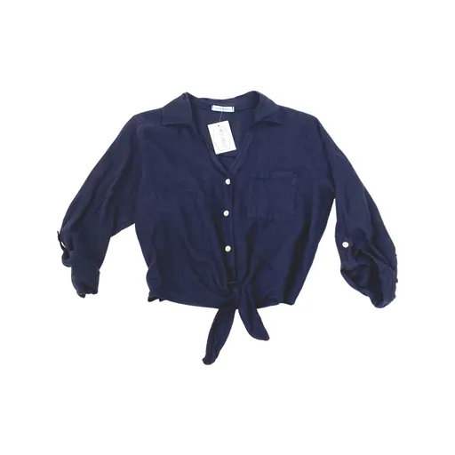 Linen Waist Tie Top