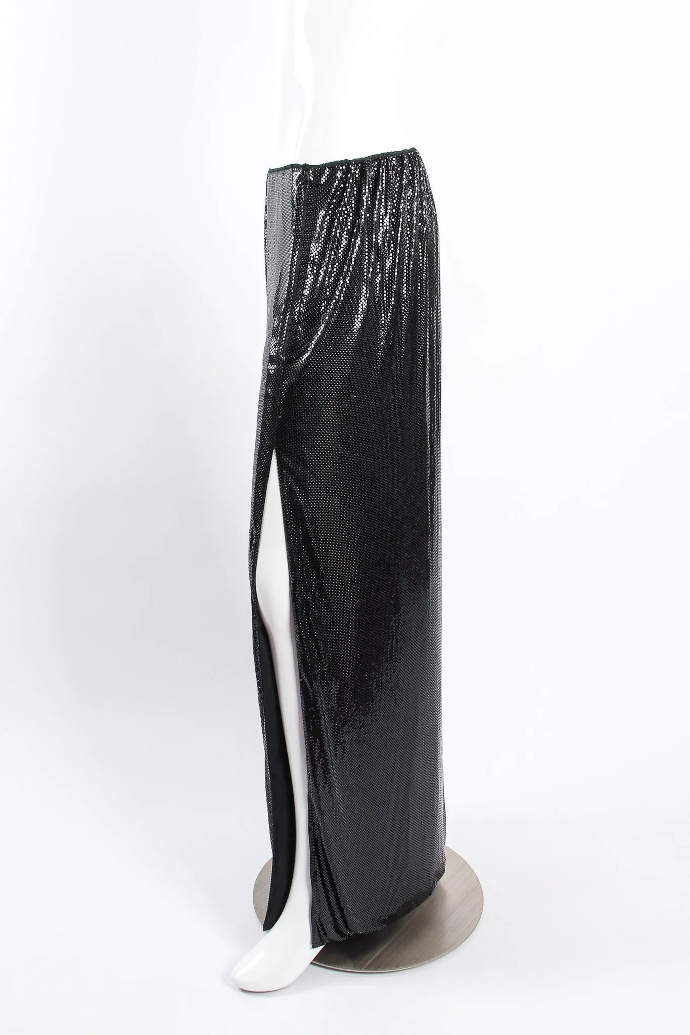 Liquid Metal Mesh Maxi Skirt