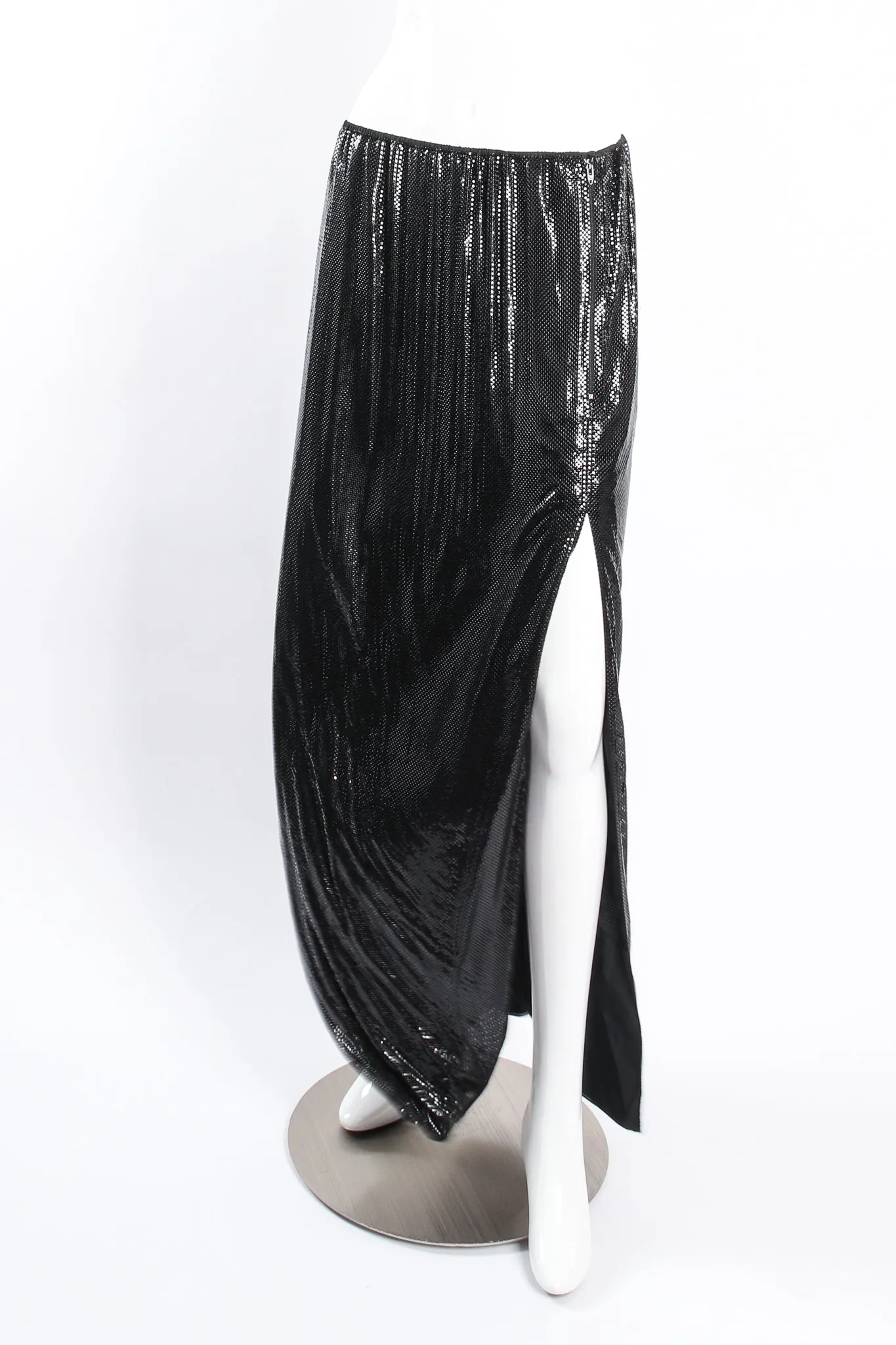 Liquid Metal Mesh Maxi Skirt