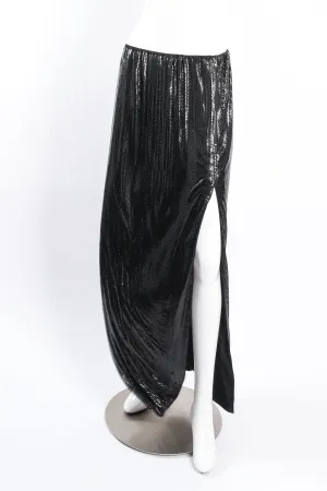 Liquid Metal Mesh Maxi Skirt