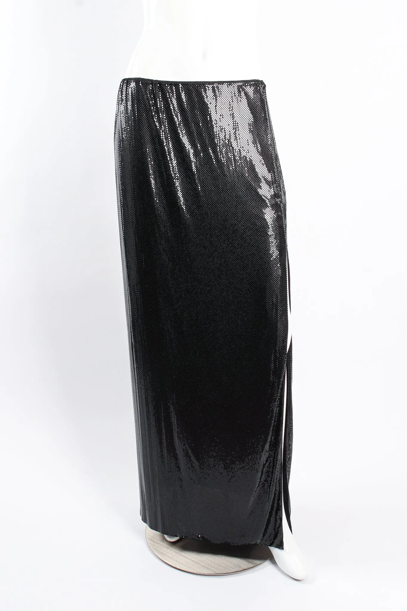 Liquid Metal Mesh Maxi Skirt