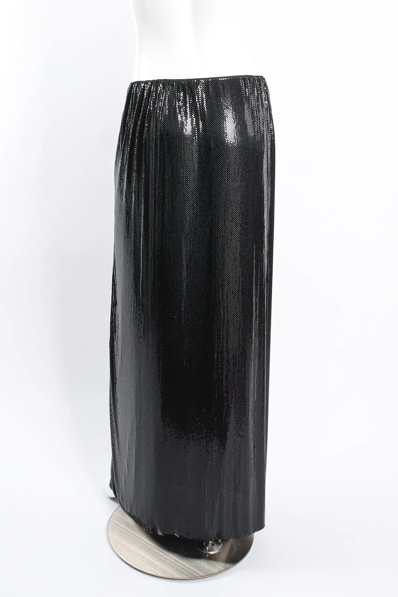Liquid Metal Mesh Maxi Skirt
