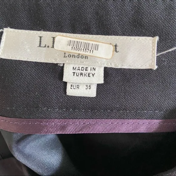 LK Bennett side pleat black pencil skirt EU 36 US 4
