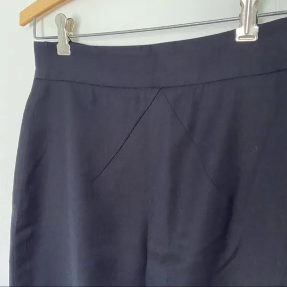 LK Bennett side pleat black pencil skirt EU 36 US 4