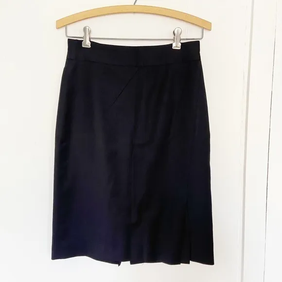 LK Bennett side pleat black pencil skirt EU 36 US 4