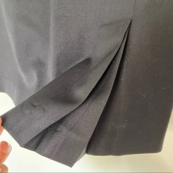 LK Bennett side pleat black pencil skirt EU 36 US 4