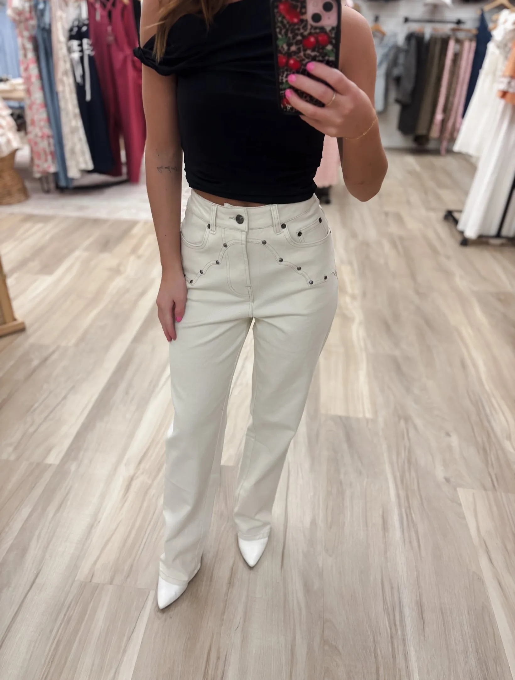 Lone Star Yoke Cream Jeans