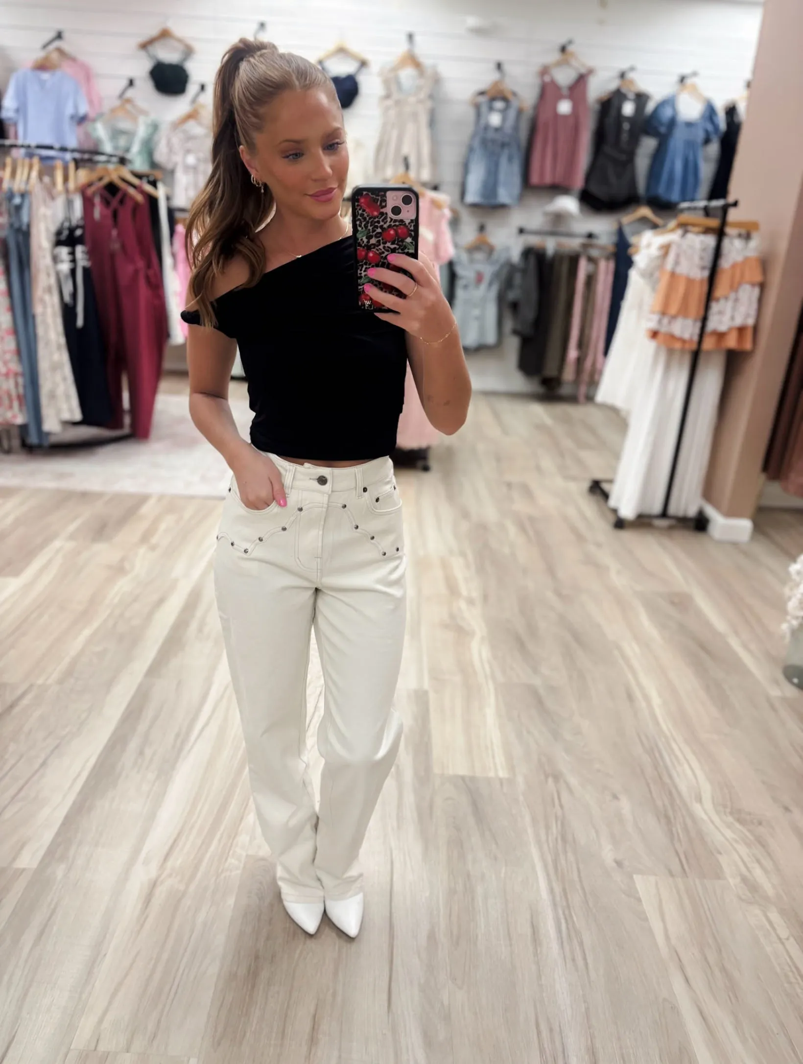 Lone Star Yoke Cream Jeans