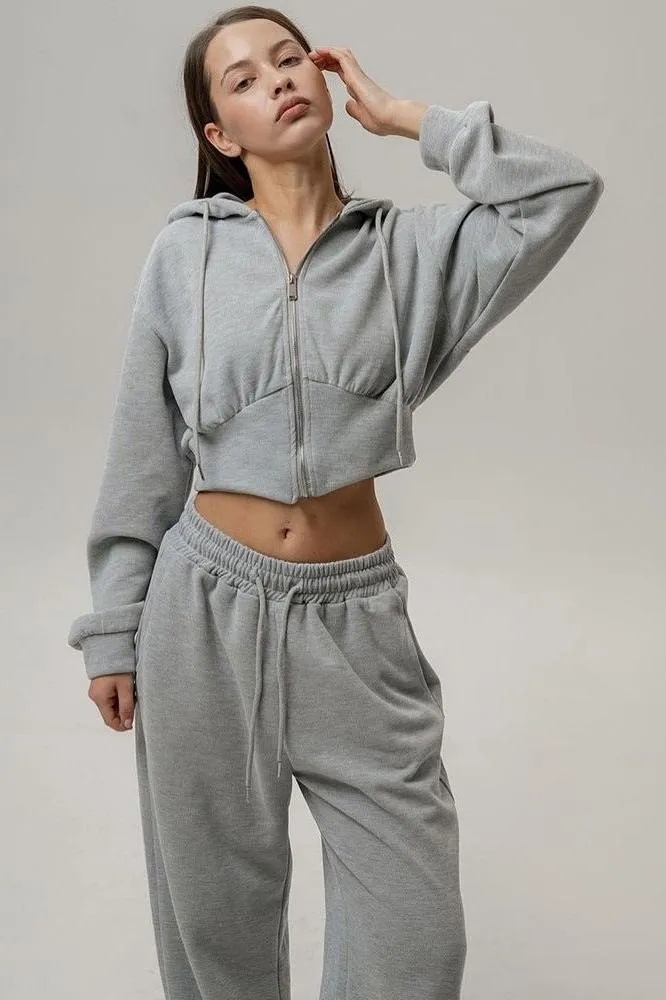 Long-sleeved Hooded Two-piece Suit