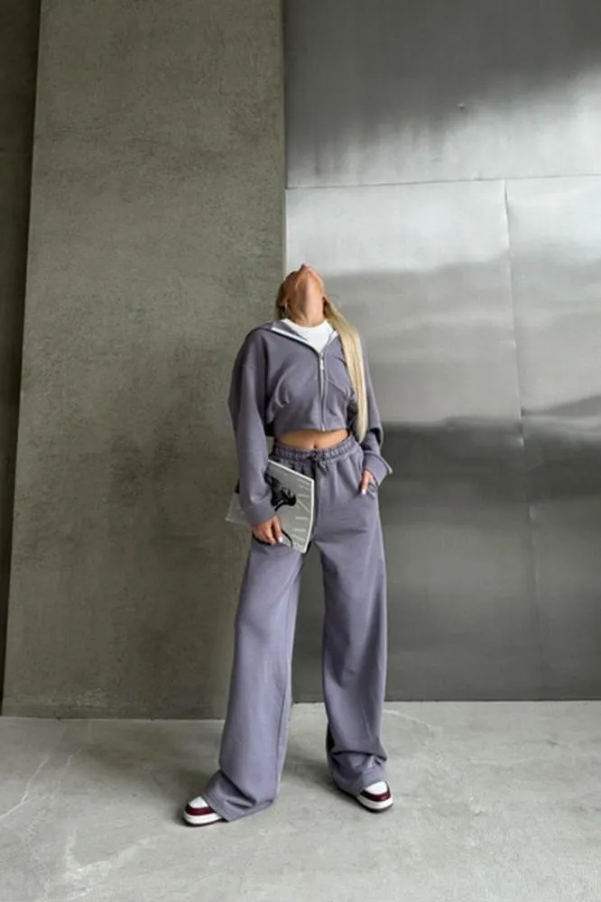 Long-sleeved Hooded Two-piece Suit