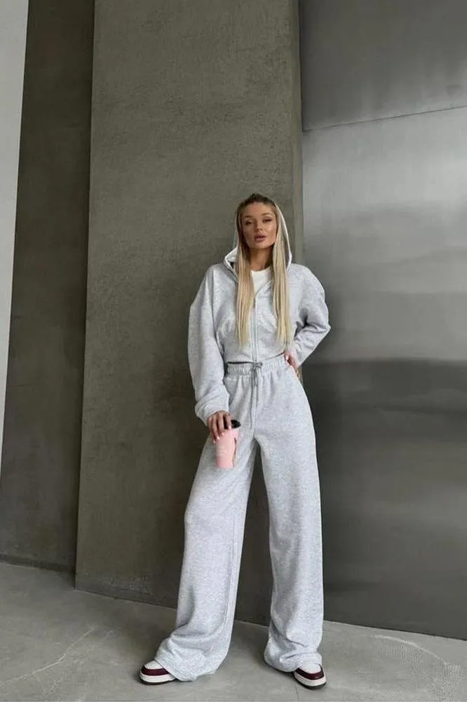 Long-sleeved Hooded Two-piece Suit