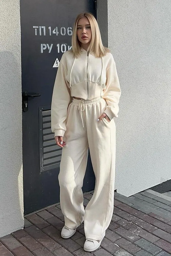 Long-sleeved Hooded Two-piece Suit