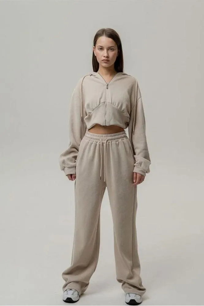 Long-sleeved Hooded Two-piece Suit