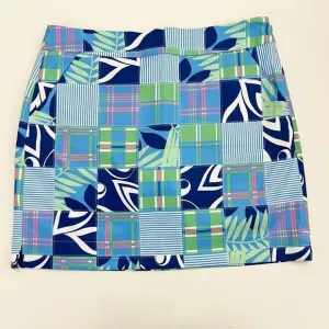 Loudmouth Womens Blue Abstract Polyester Mini Skort Skirt Size 6