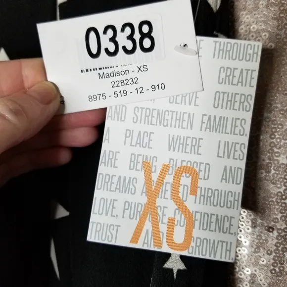 LuLaRoe BNWT XS Madison - black with white stars! ⭐