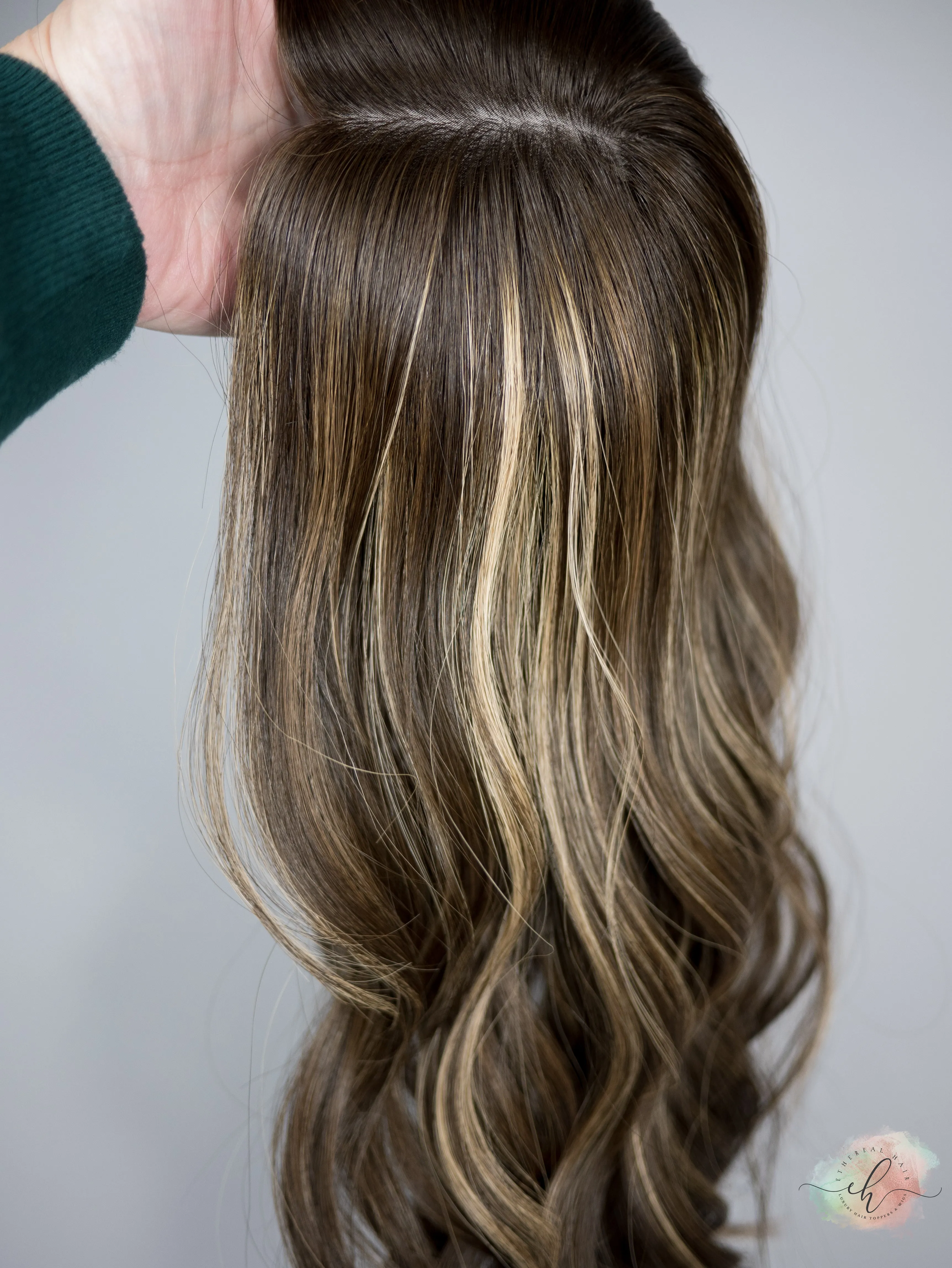 “LUNA BALAYAGE" Premium Topper: Silk Top, 7x7, 18"