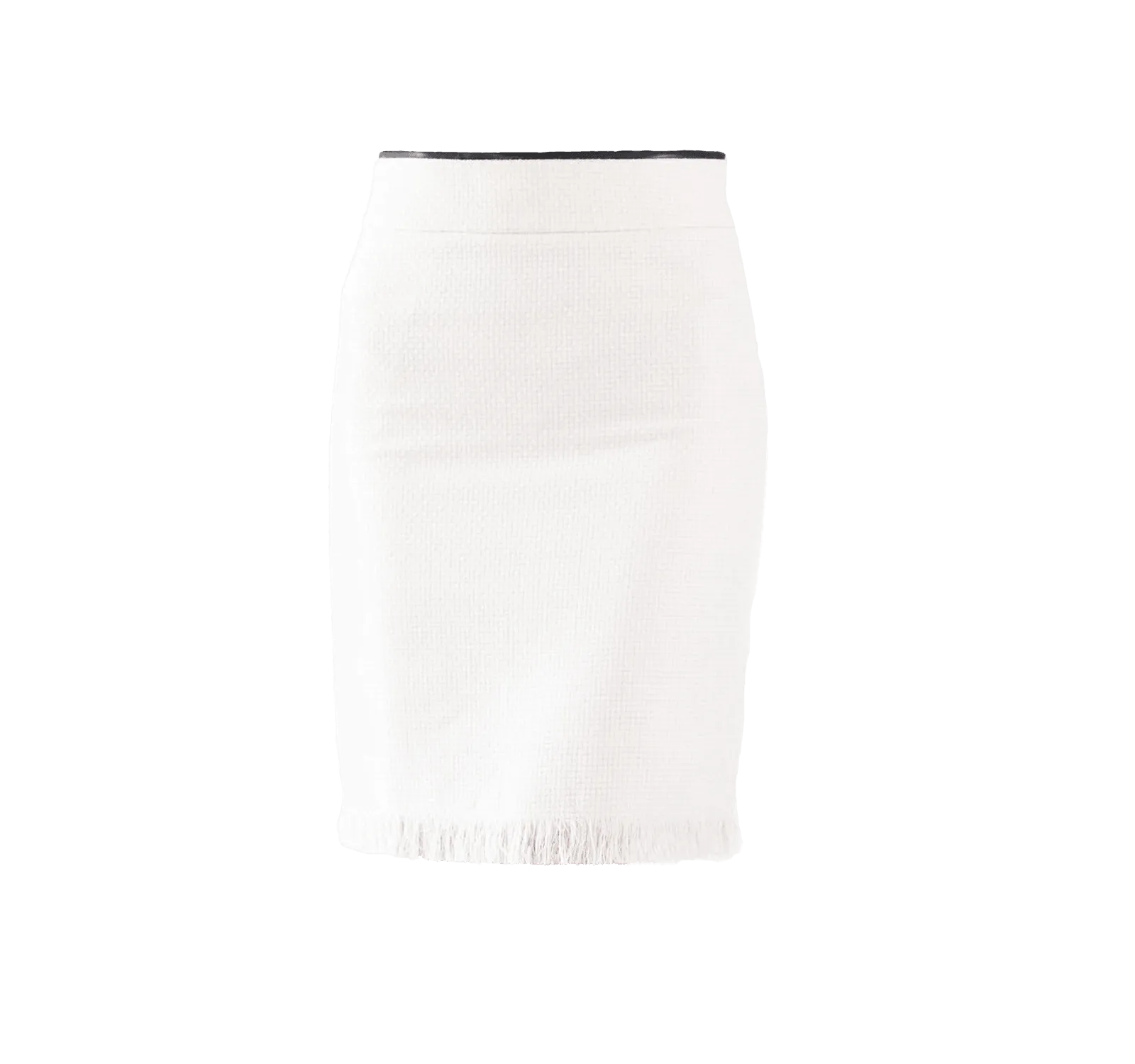 Luxe White Mini Tweed Skirt