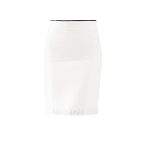 Luxe White Mini Tweed Skirt
