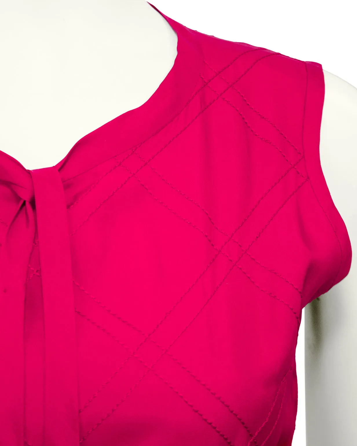 Magenta and Green Dress and Jacket Ensemble