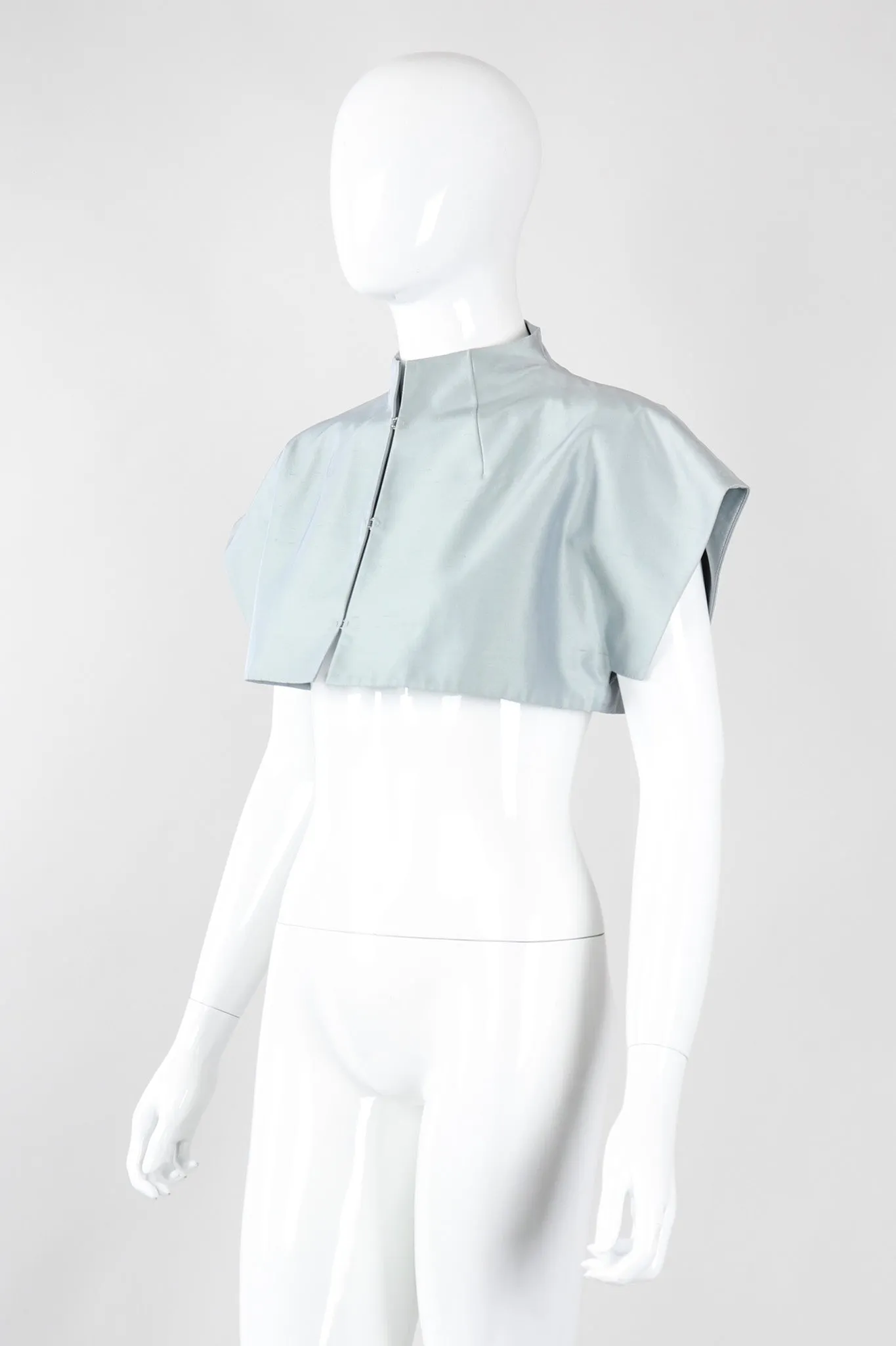 Mandarin Collar Crop Top