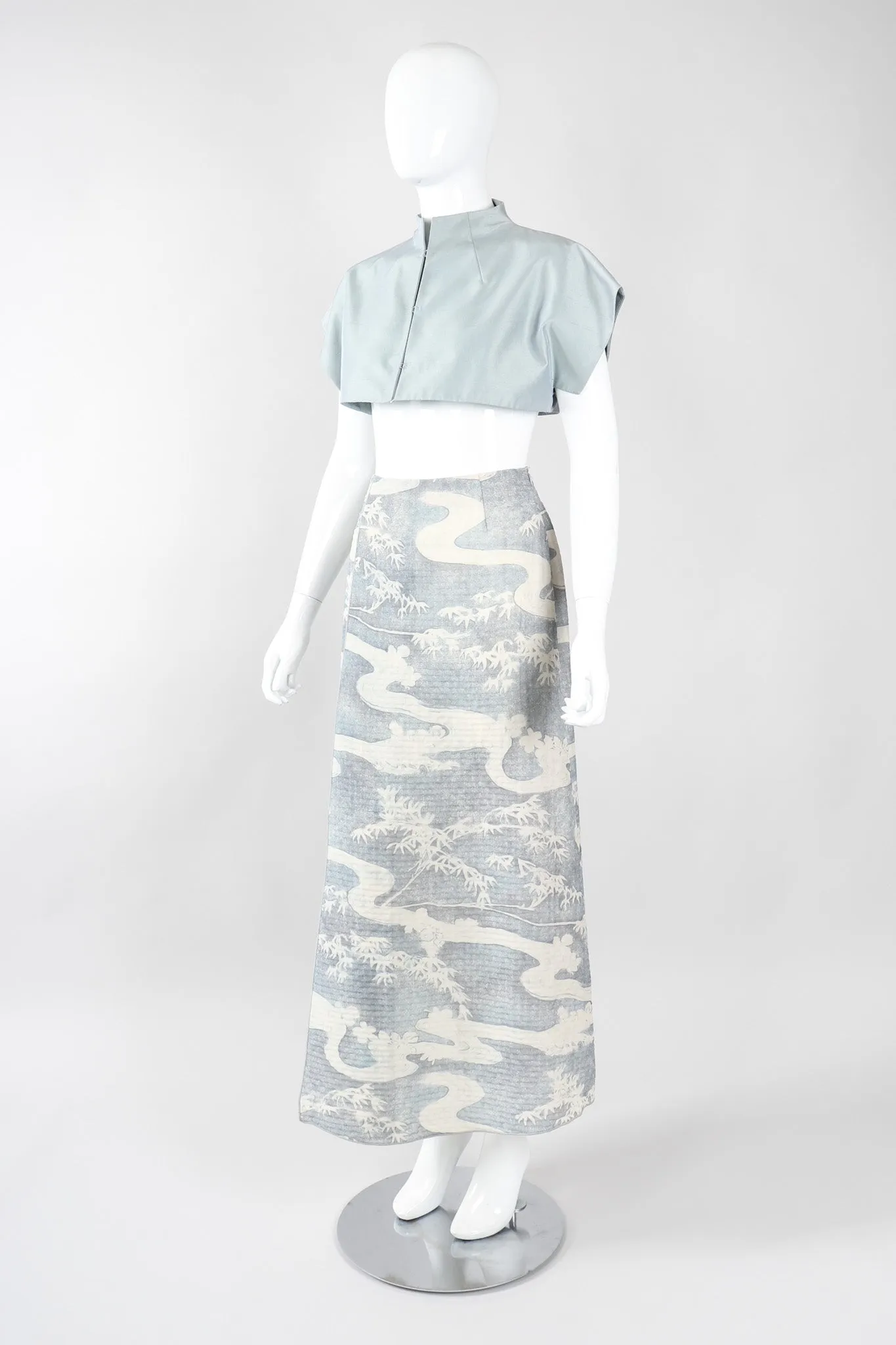 Mandarin Collar Crop Top