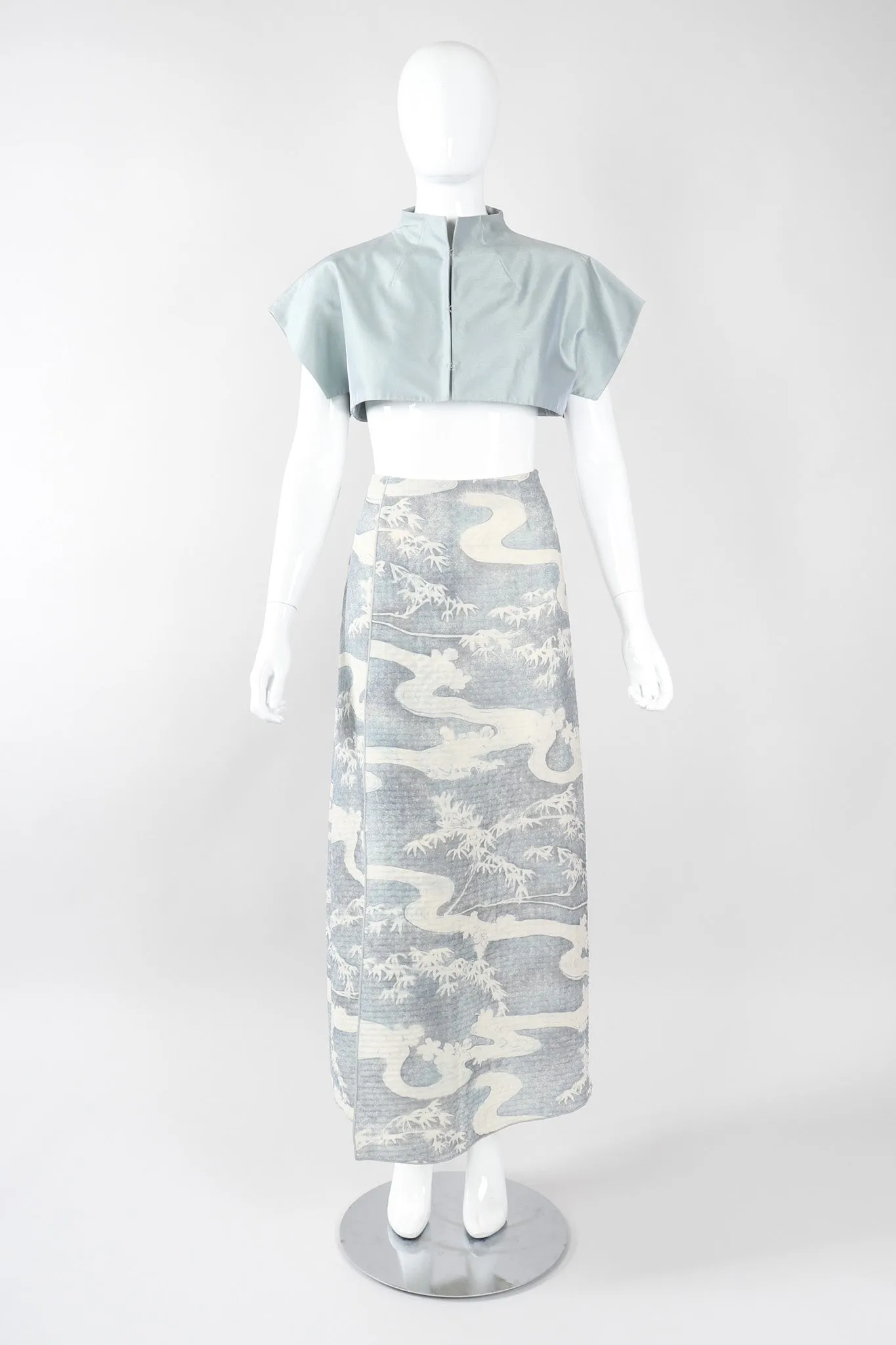Mandarin Collar Crop Top