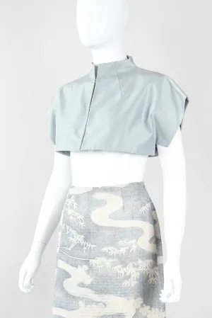 Mandarin Collar Crop Top