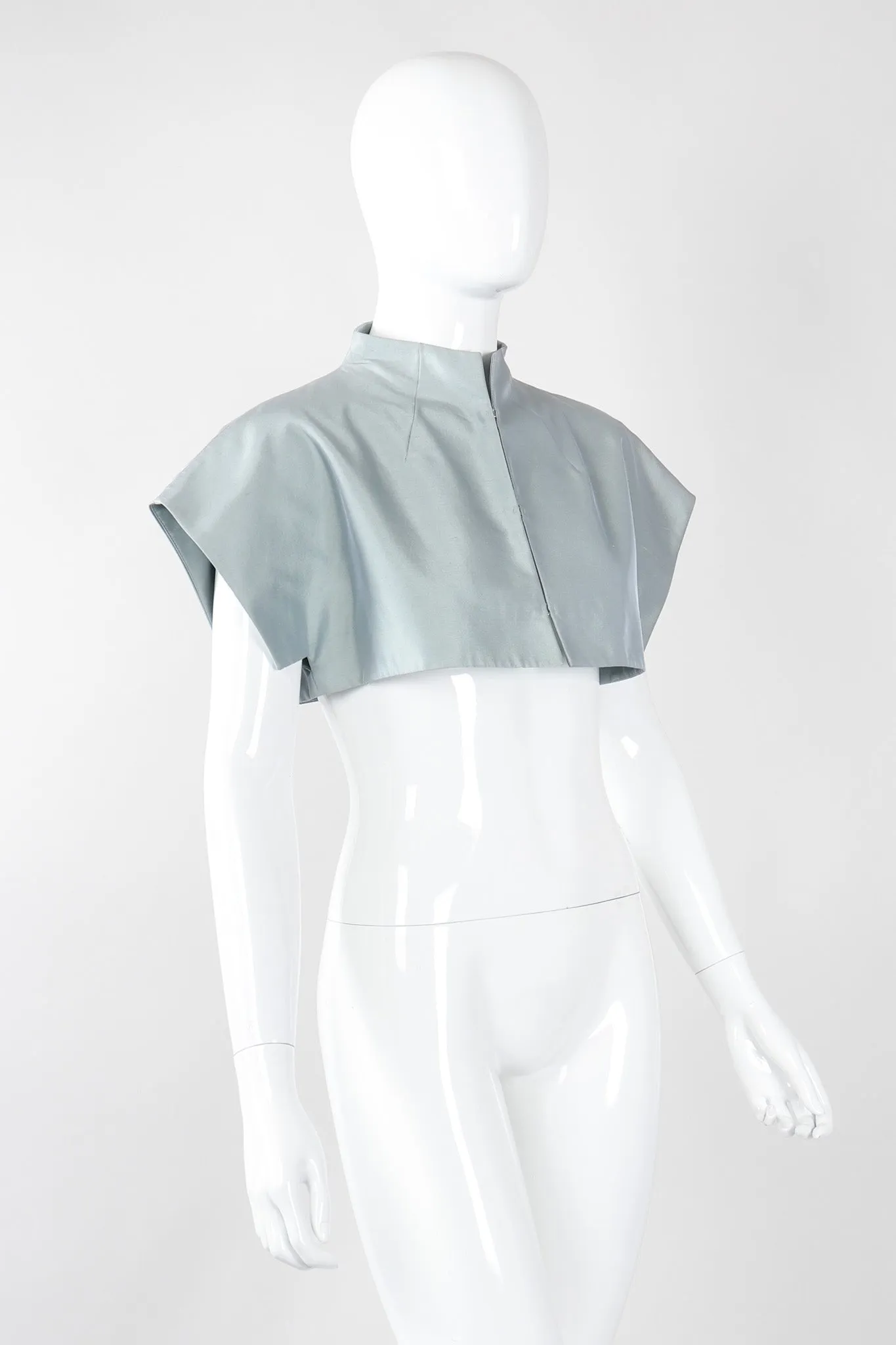 Mandarin Collar Crop Top