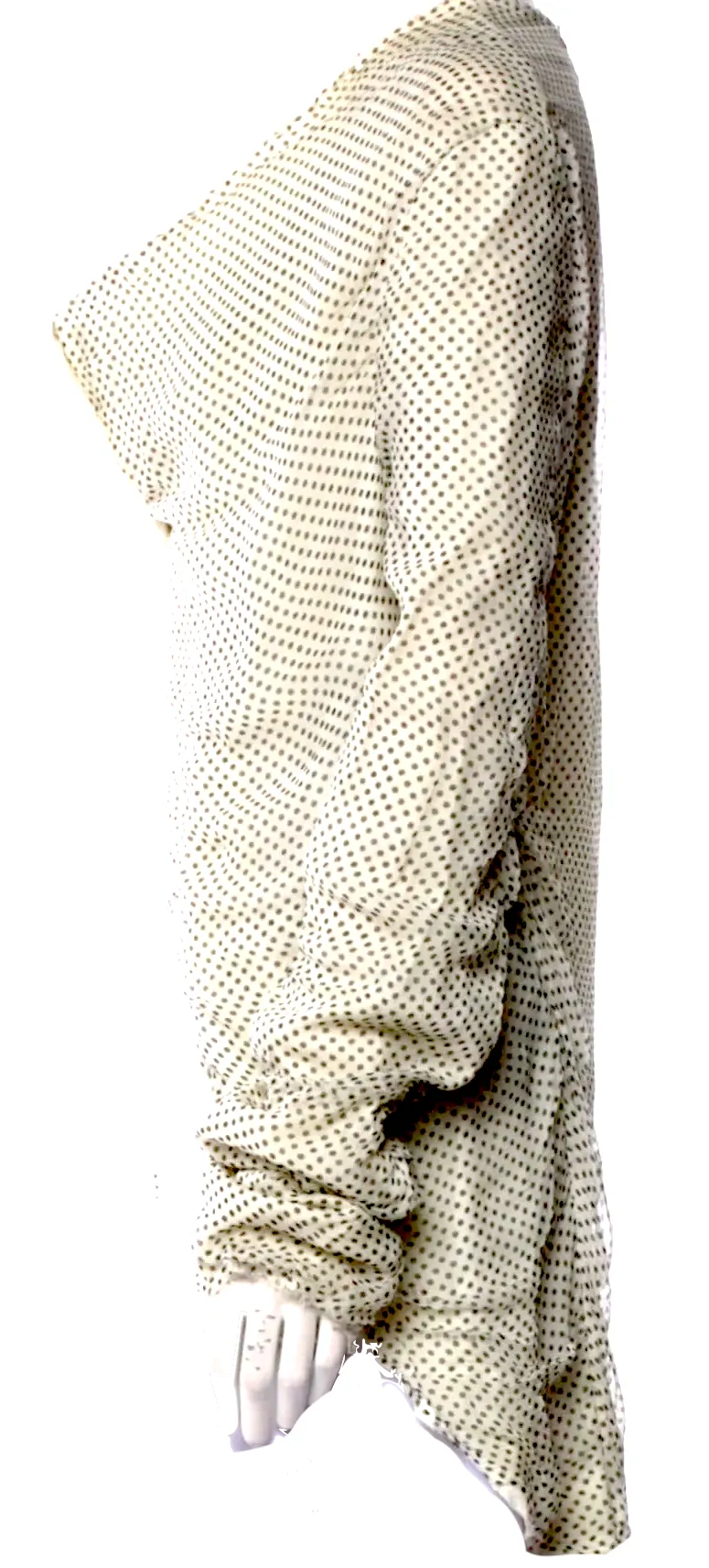 MARC LE BIHAN PARIS.  NEW. W/TAGS Silk V-Neck Long Sleeve Crop Top