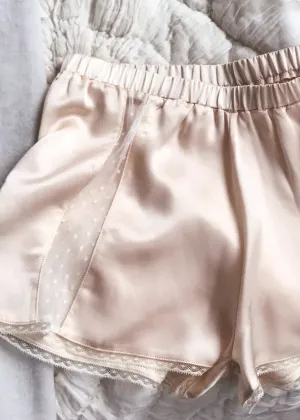 Marlow Shorts in Blush Silk