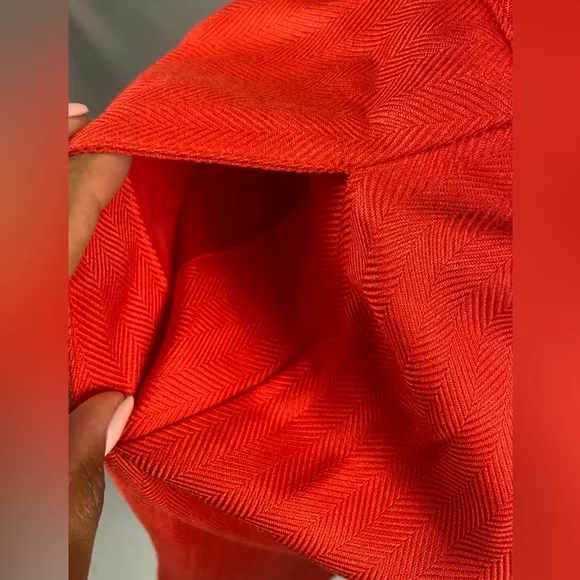 Matching set skirt suit Vintage 80s, 2 pc Red gold buttons &amp; chain Plus Size