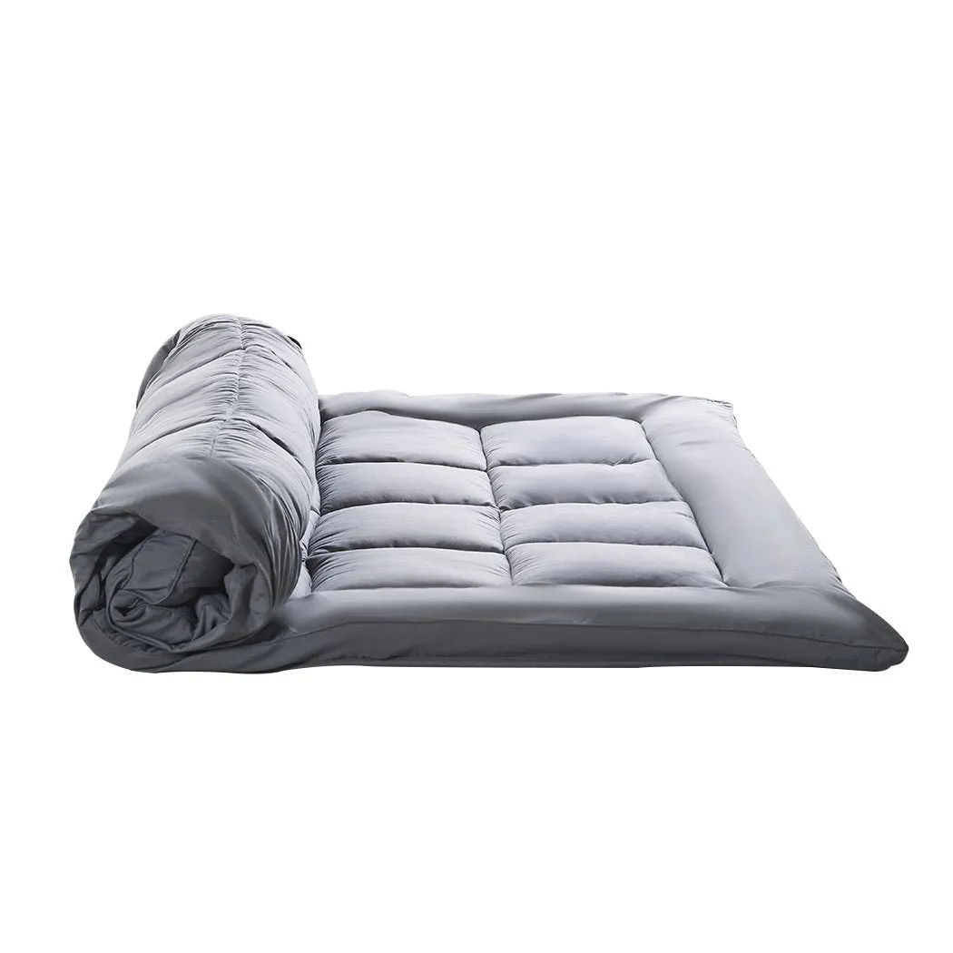 Mattress Topper Bamboo Fibre Luxury Pillowtop Mat Protector Cover King