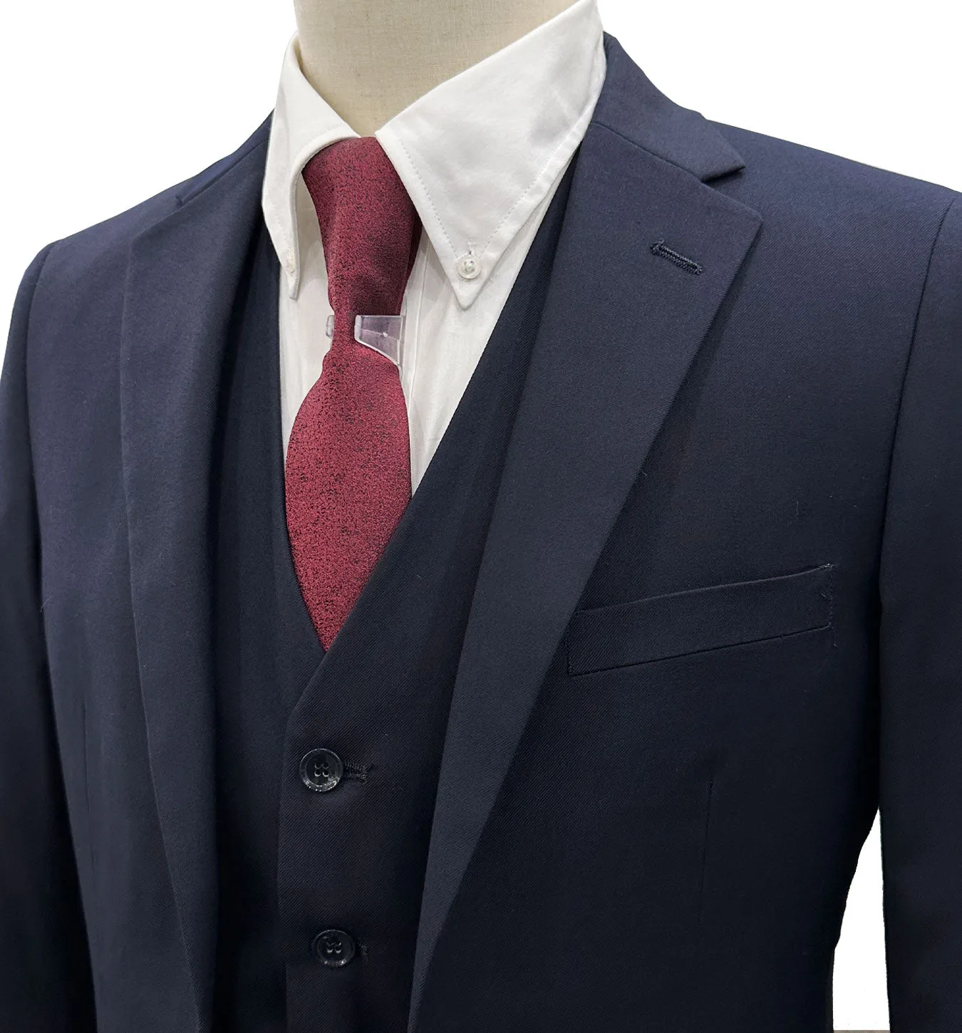 Mazari Vested Slim Fit Suit - Paris Navy 1525