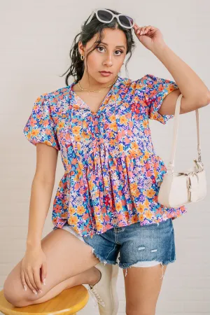 Meadow Whimsy Floral Top