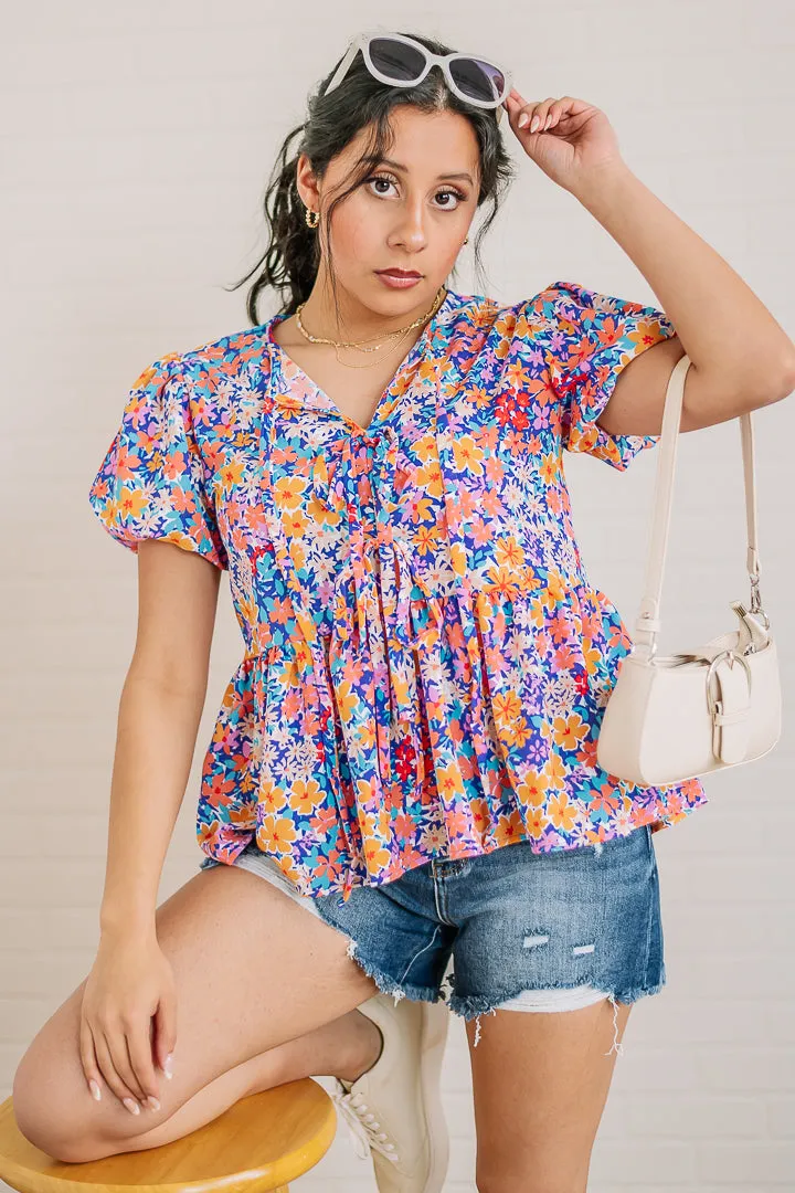 Meadow Whimsy Floral Top