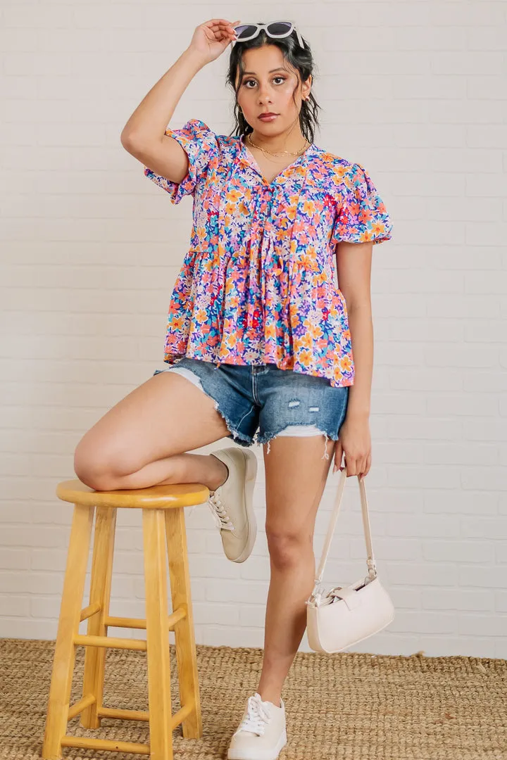 Meadow Whimsy Floral Top