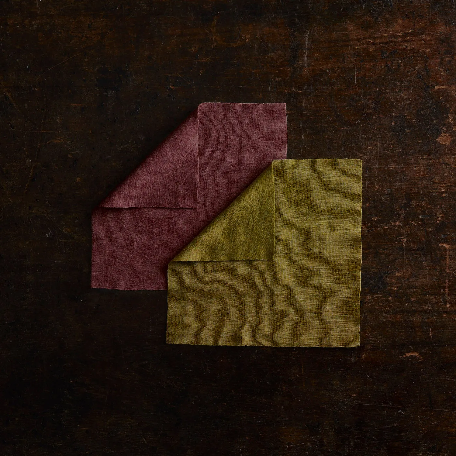 Mending Square - Merino Wool & Silk - Fig