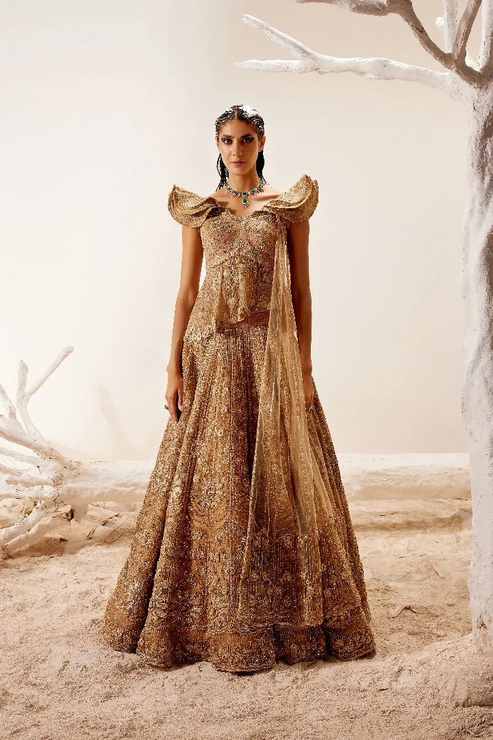 Metallic Floral Lehenga