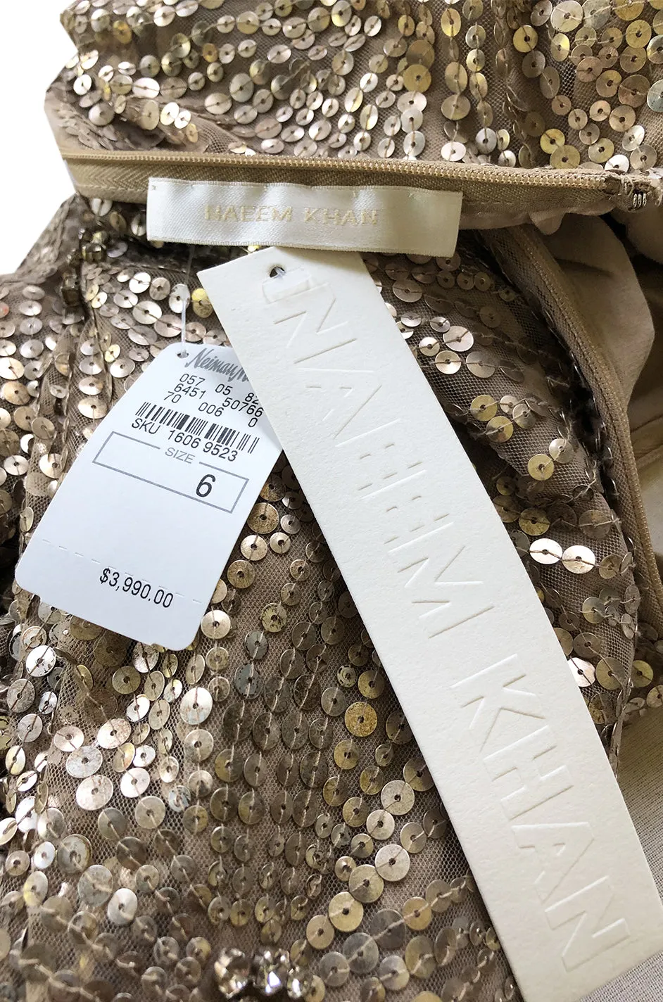 Mid- 2000s Naeem Khan Densely Sequin & Rhinestone Couture Top
