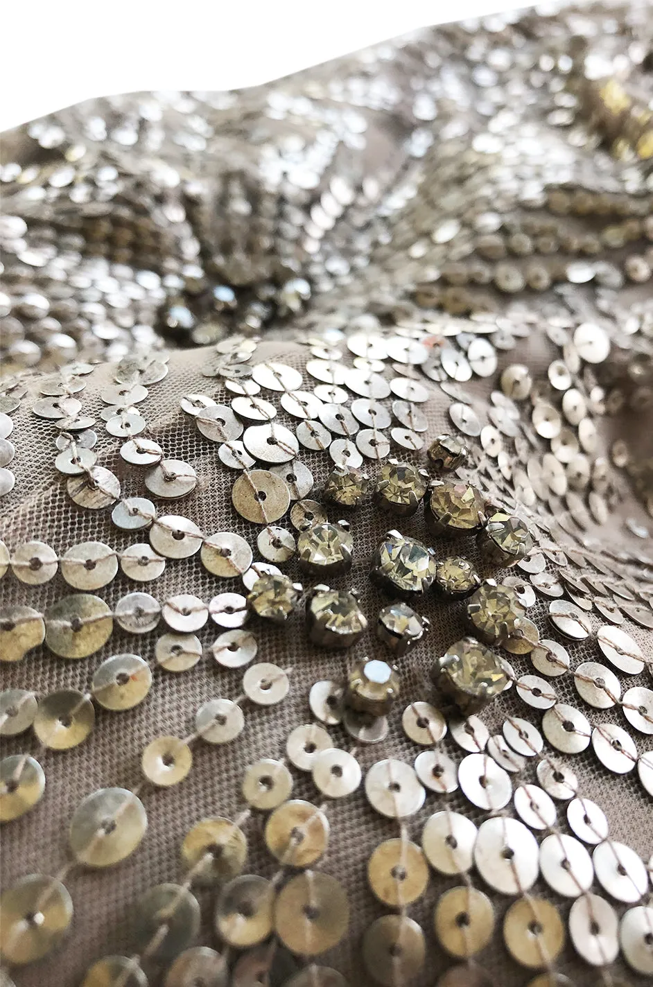 Mid- 2000s Naeem Khan Densely Sequin & Rhinestone Couture Top