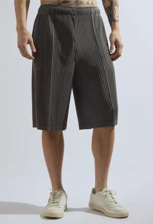 Mid Pleated Short In Grey