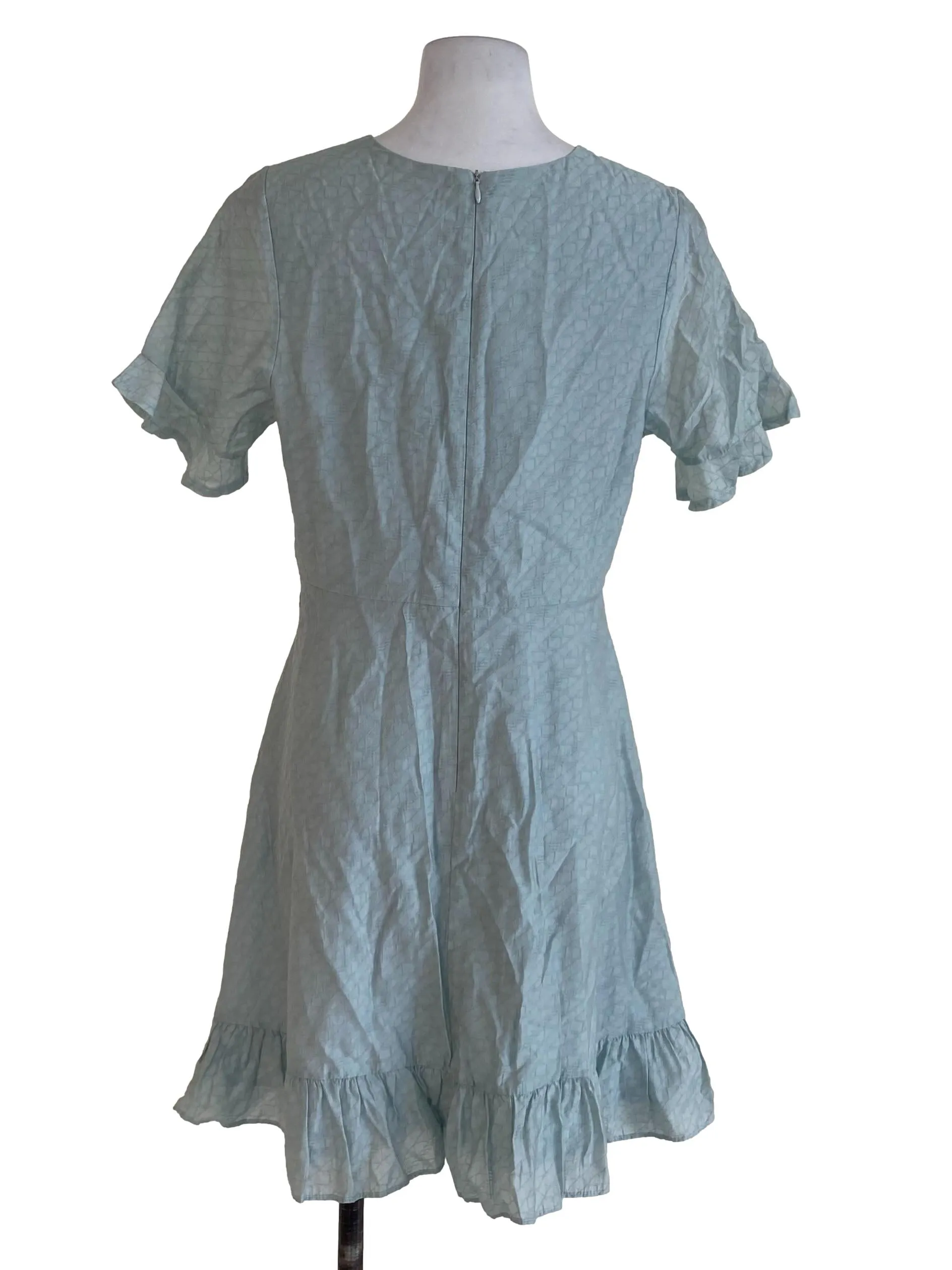 Mint A-Line Ruffle Dress