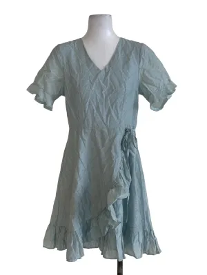 Mint A-Line Ruffle Dress