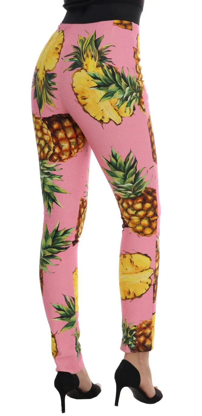 Multicolor Pineapple Stretch Slim Pants