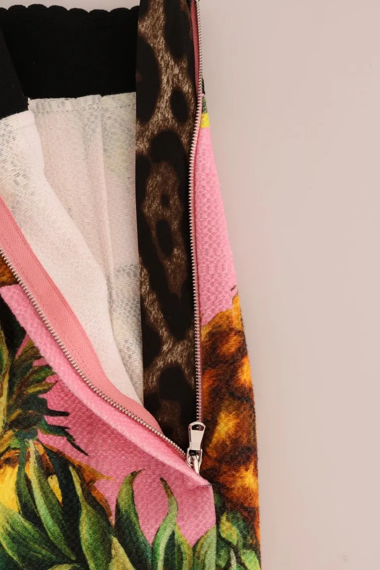 Multicolor Pineapple Stretch Slim Pants