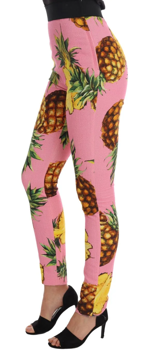 Multicolor Pineapple Stretch Slim Pants