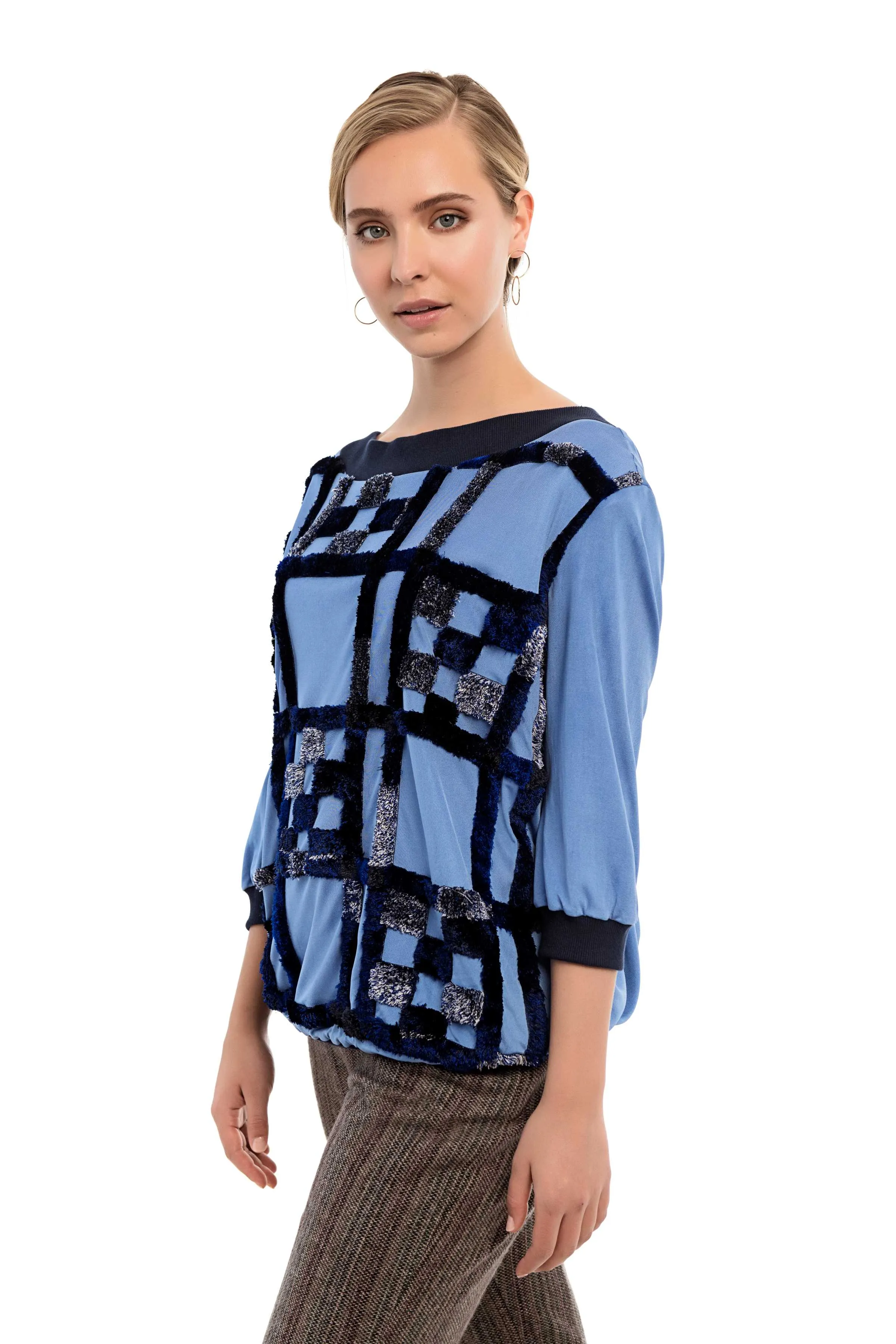 MUNROE Embroidered Silk Top